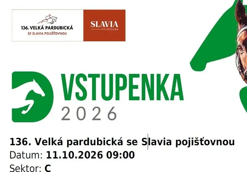 Velká pardubická k sezení (sektor C, řada 4)