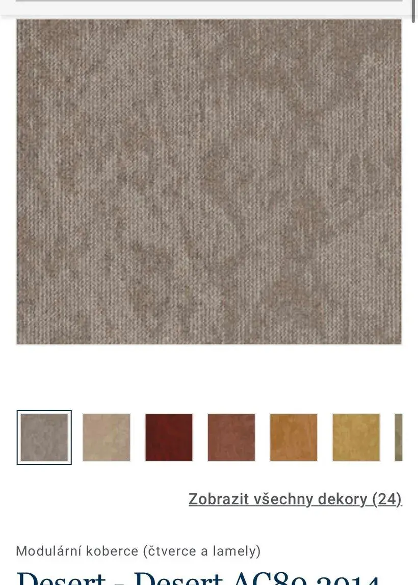 Kobercové čtverce Tarkett Desso Desert (50x50 cm) – 2 balení