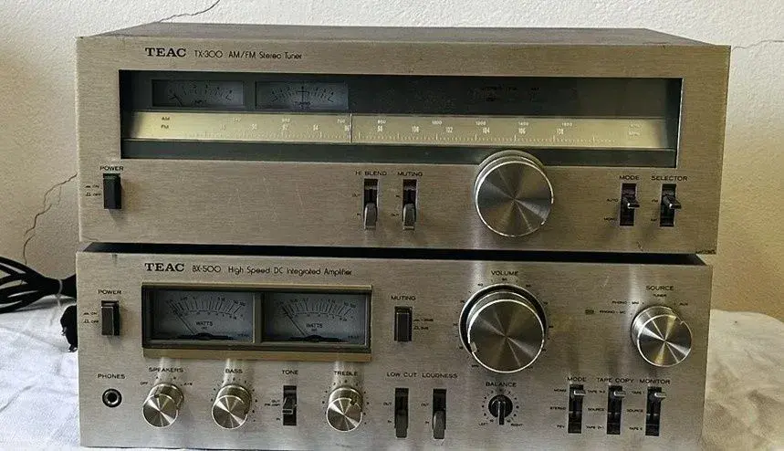 Vintage Hi-Fi sestava TEAC BX-500 + TX-300 (tuner)
