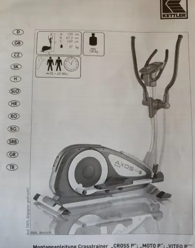 Eliptický trenažér Kettler Axos Cross P- skvělý stav