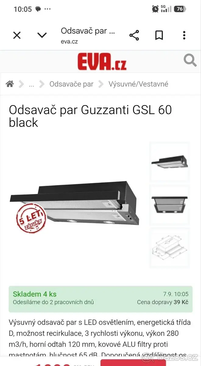 Odsavač par
