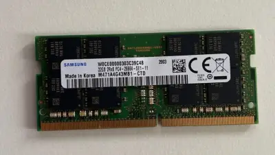 32GB DDR4 RAM Samsung SO-DIMM
