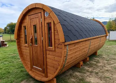 Sauna Marivox , venkovní finská sauna barelová skladem