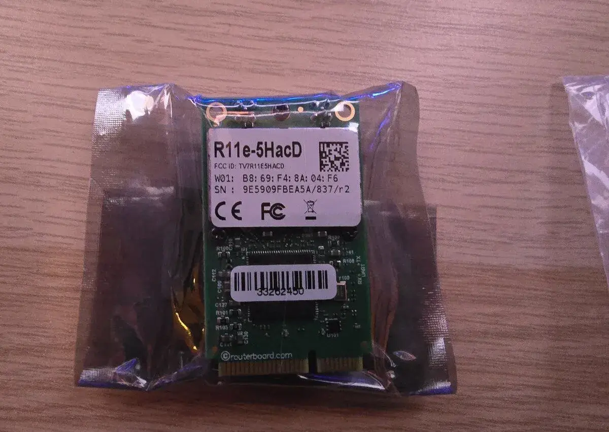 MikroTik R11e-5HacD, 5GHz 802.11ac miniPCIe WiFi karta
