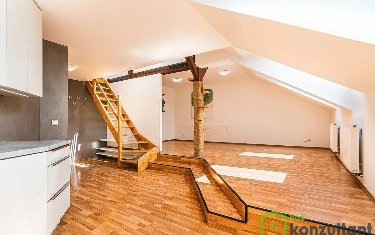 Pronájem atypického mezonetu 75 m² s velkou terasou a výhled