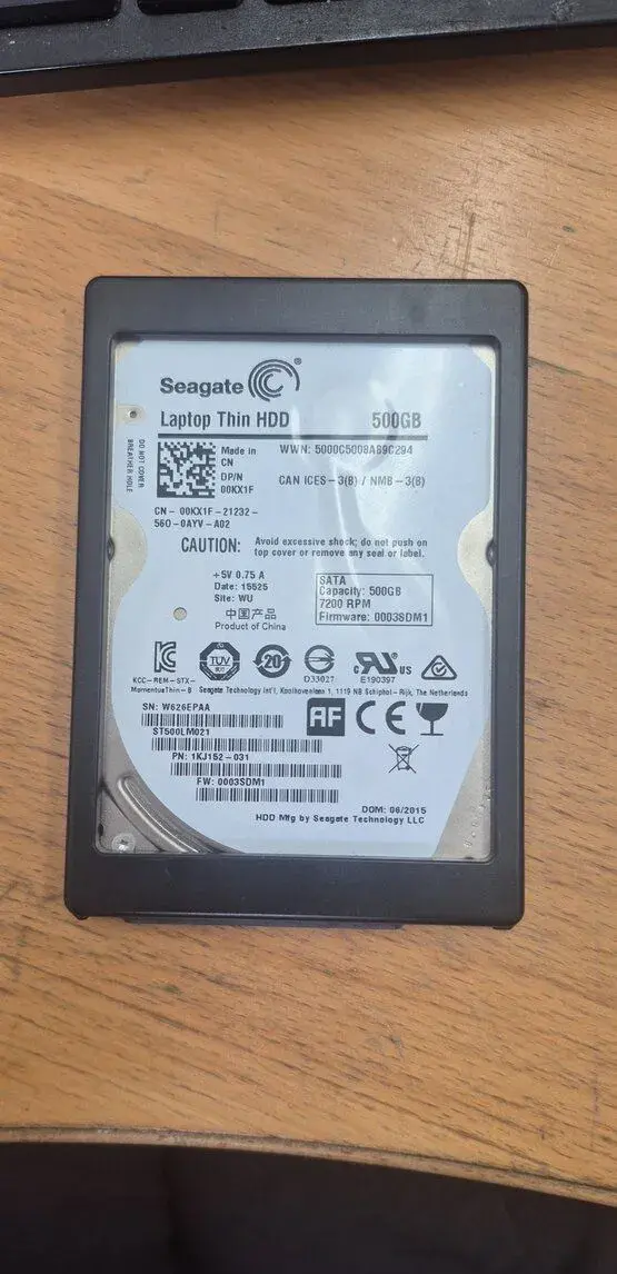 500GB Seagate SATA 2,5" - 2