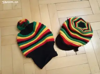 pletené čepice rastacap, často nazývané "rasta čepice". •