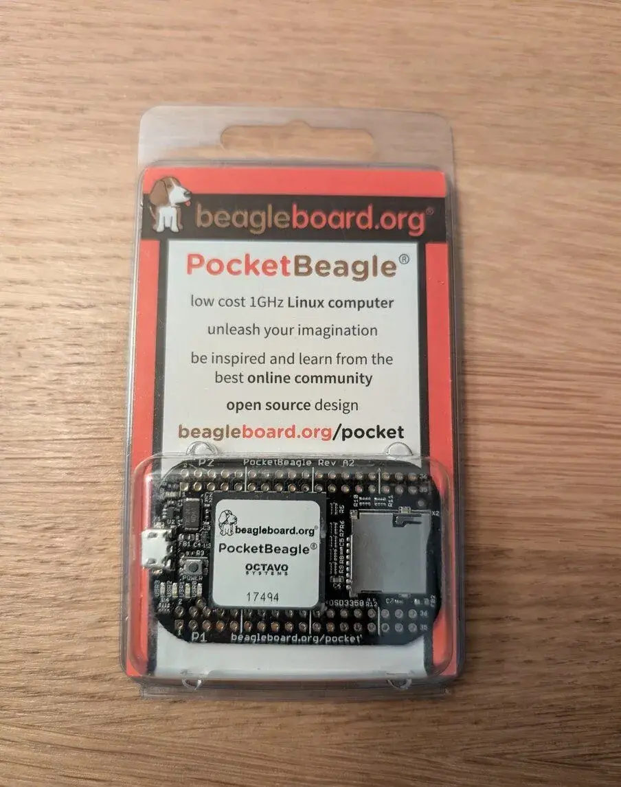 Vývojová deska PocketBeagle, nepoužitá