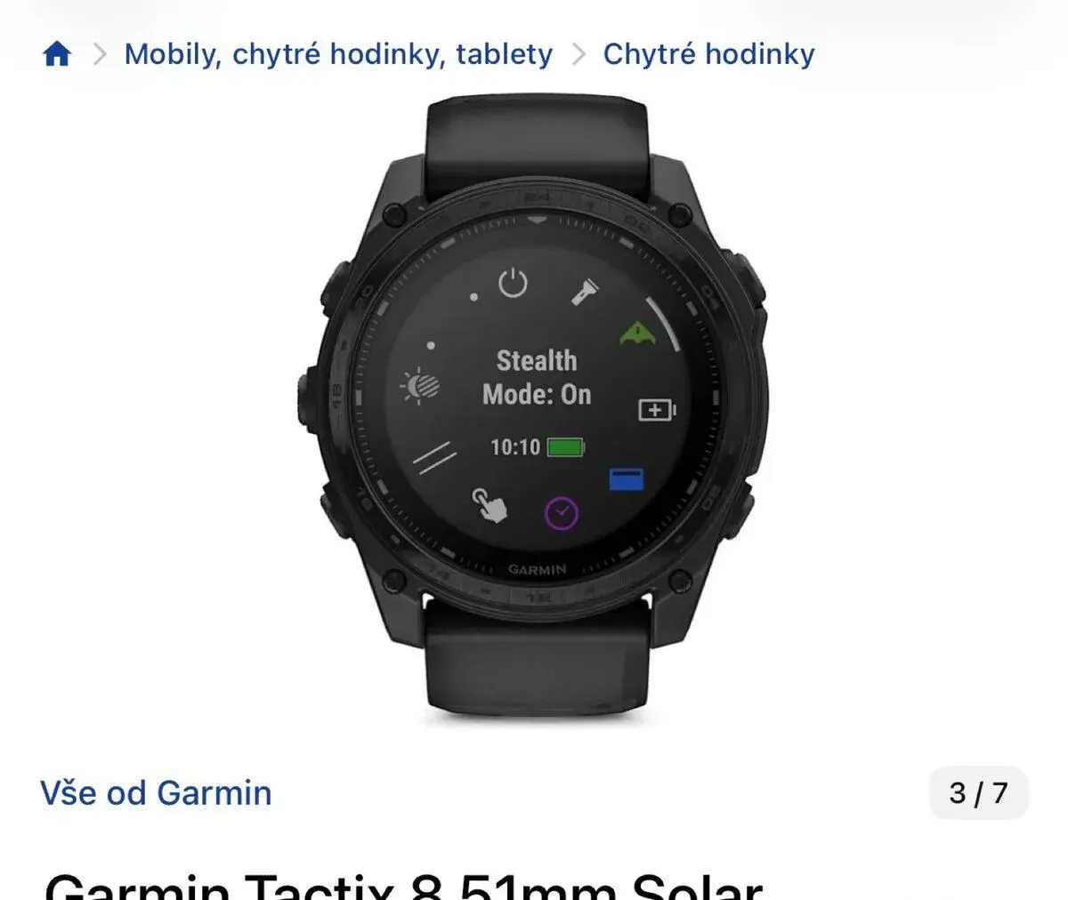 Hodinky Garmin Tactix 8 51mm Solar