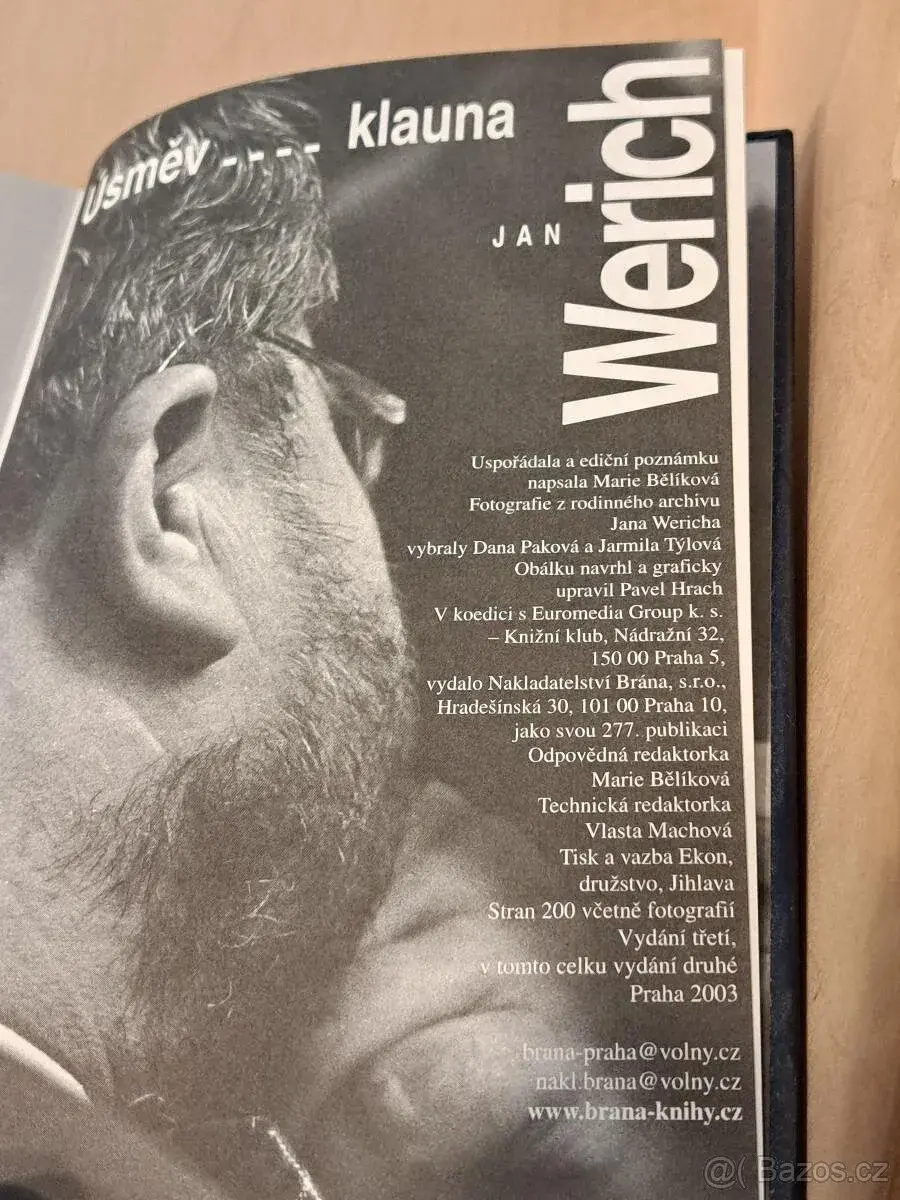 Jan Werich: Úsměv klauna Brána / Knižní klub, 2003
