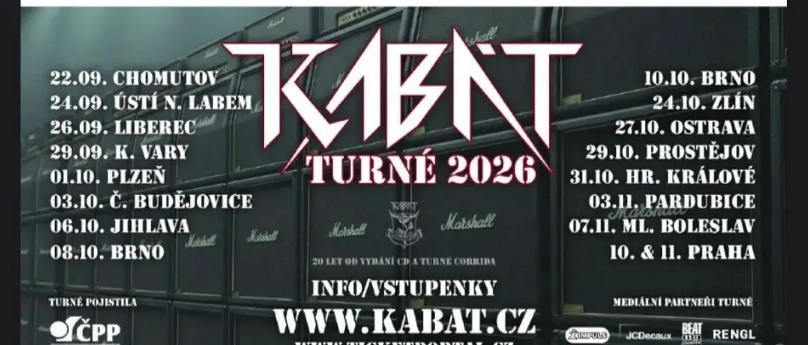 Kabát Pardubice 3.11. 20:00