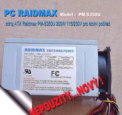 Raidmax PM-S350U ATX Switching Power - Nepoužitý.