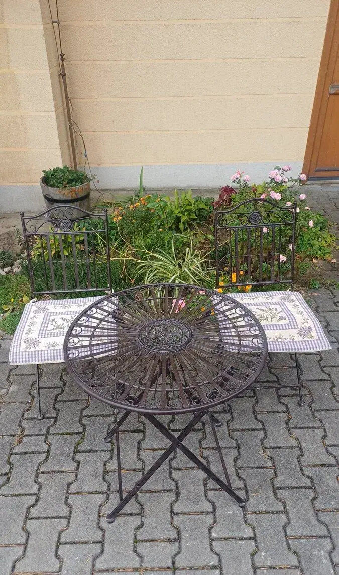 Vintage skládací zahradní/balkónový nábytek