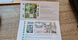 5000kč bankovka s přítiskem