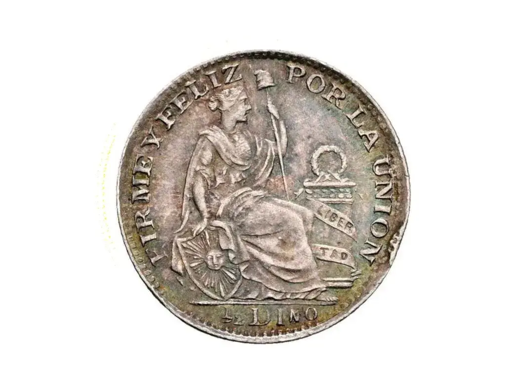 Stříbro 1/2 Dinero 1895 Peru stříbrná peruánská mince Ag