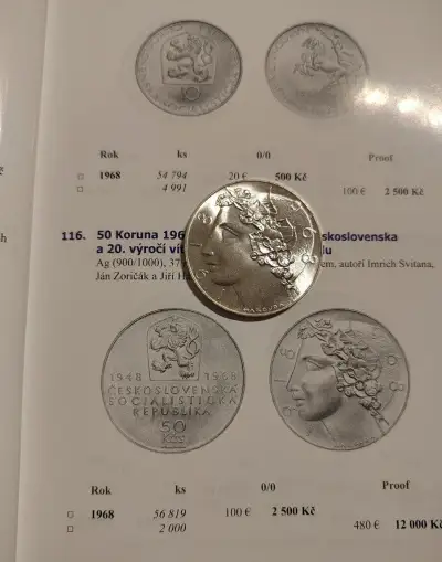 AG 50 Kčs 1968,výročí vzniku Č.r. 2 kusy.