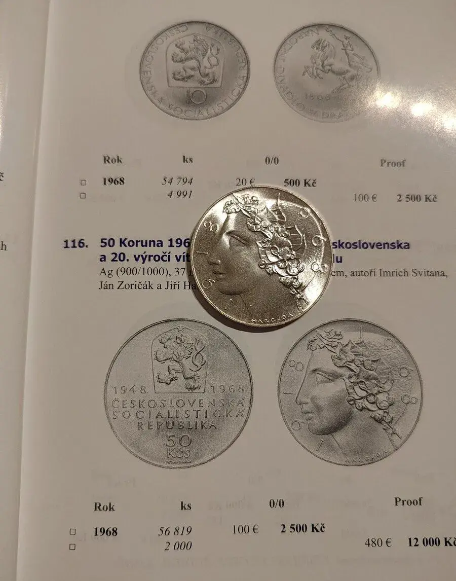 AG 50 Kčs 1968,výročí vzniku Č.r. 2 kusy.