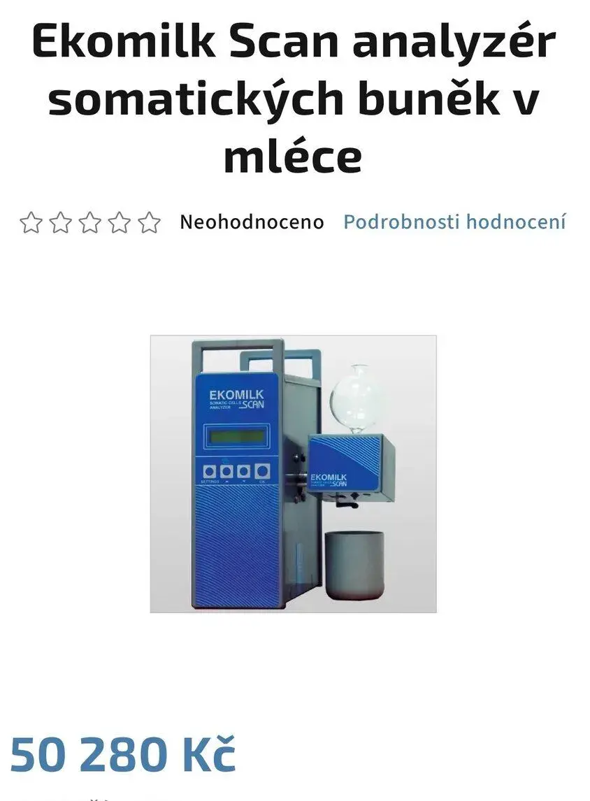 Ekomilk Scan analyzér somatických buněk v mléce