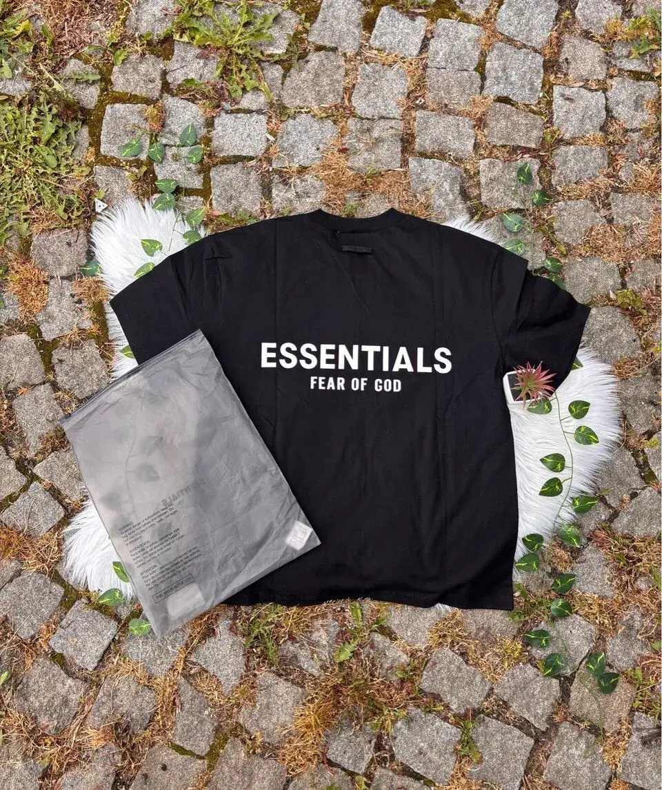 Essentials černé panské triko