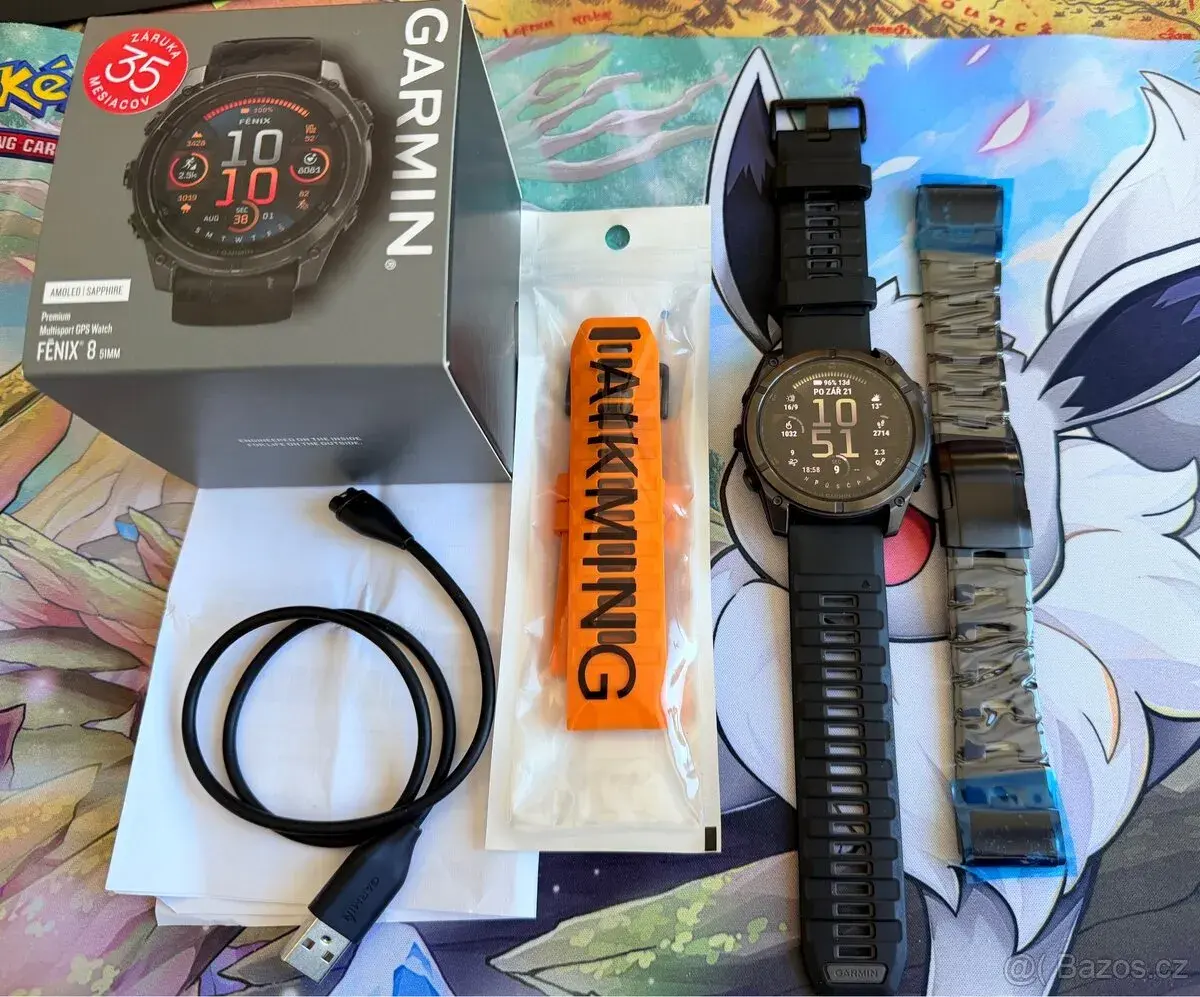 Chytré hodinky Garmin Fenix 8 51 mm Carbon Gray AMOLED