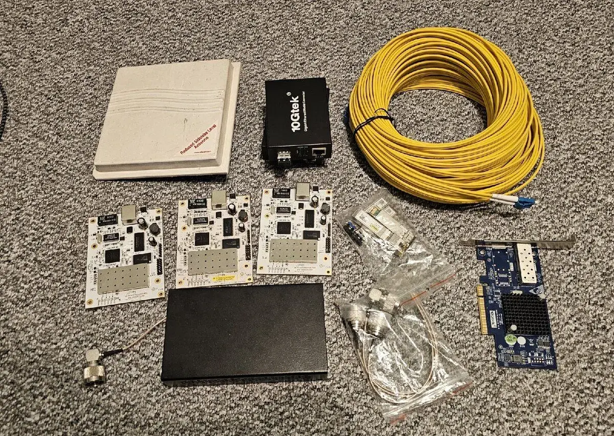 5gh WiFi bridge a optické SFP moduly