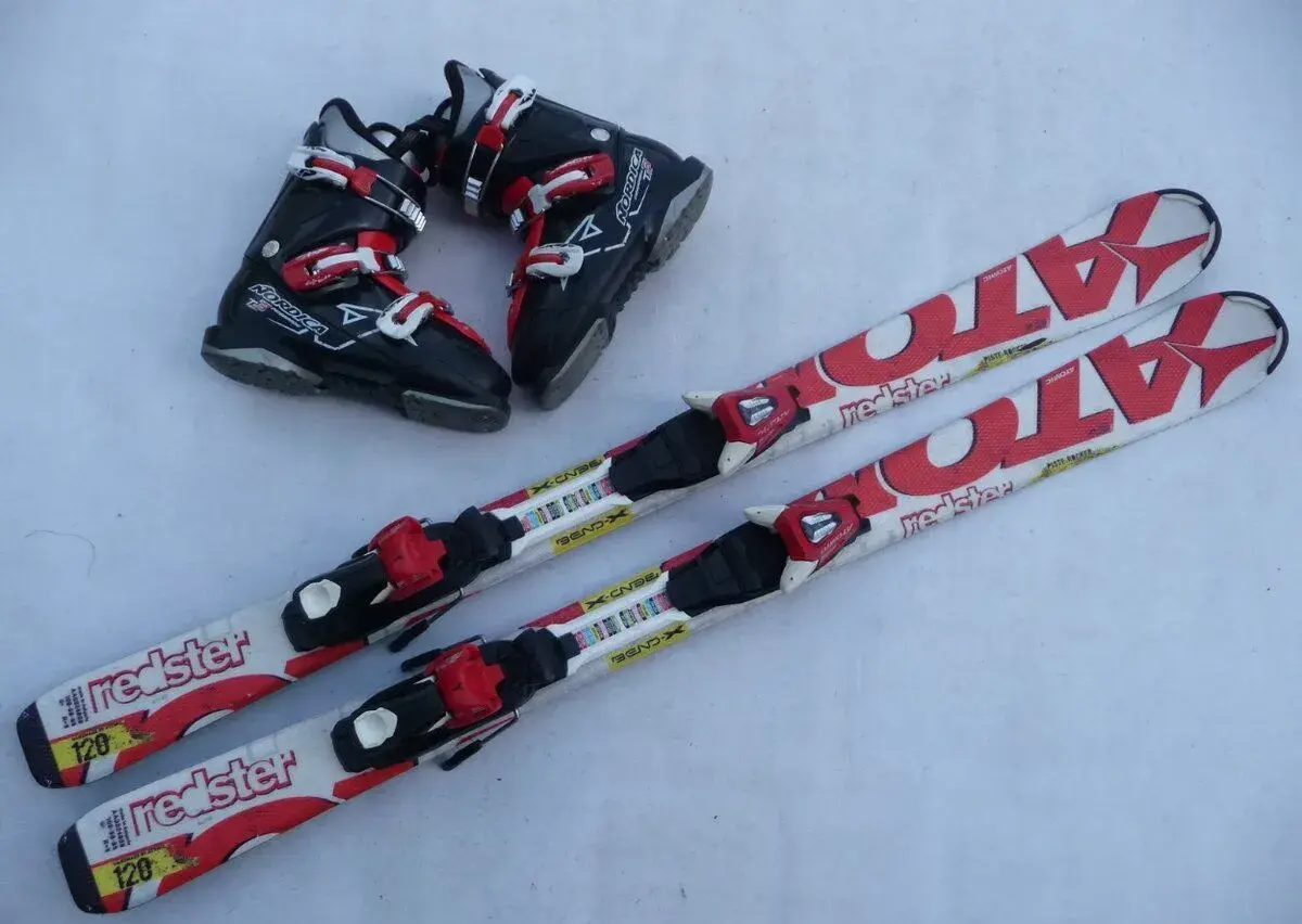 466. Lyže ATOMIC - 120 cm + boty NORDICA 35 eu - set