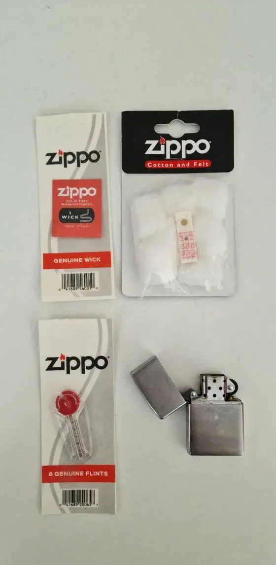 Zippo zapalovač 21006 Brushed Chrome + příslušenství
