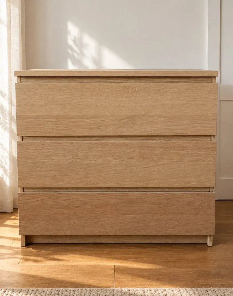 IKEA MALM komoda, vzor dub