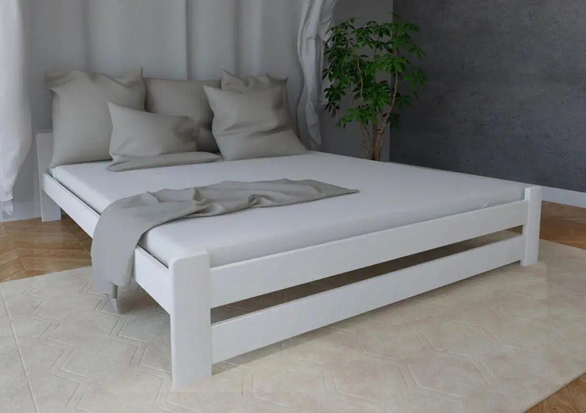 Nová postel BOROVICE bíla 120x200 + ROŠT