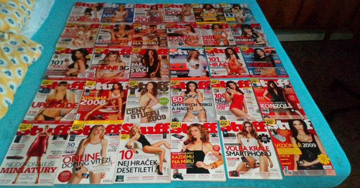 52 čísel časopisu Stuff 2004 -2011