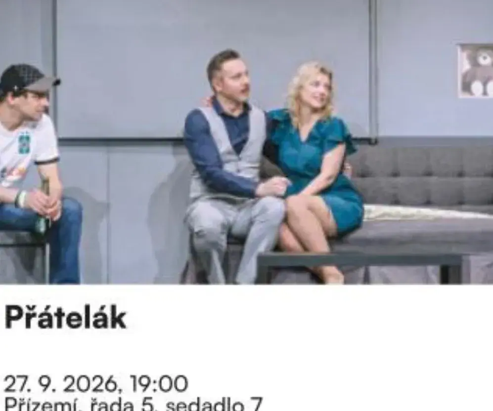 2 Vstupenky na Divadlo Metro hra Pratelak
