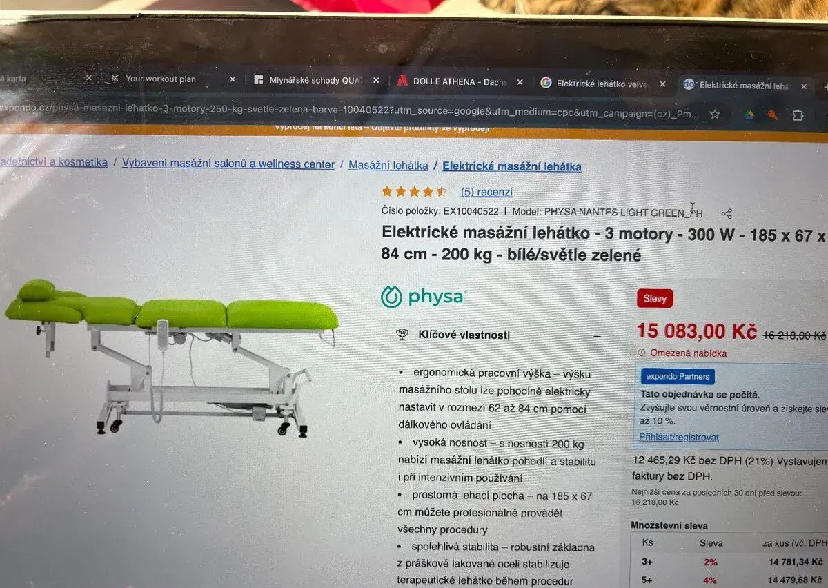masážní lehátko