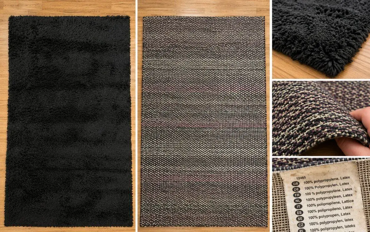 Černý koberec IKEA – 200 × 135 cm