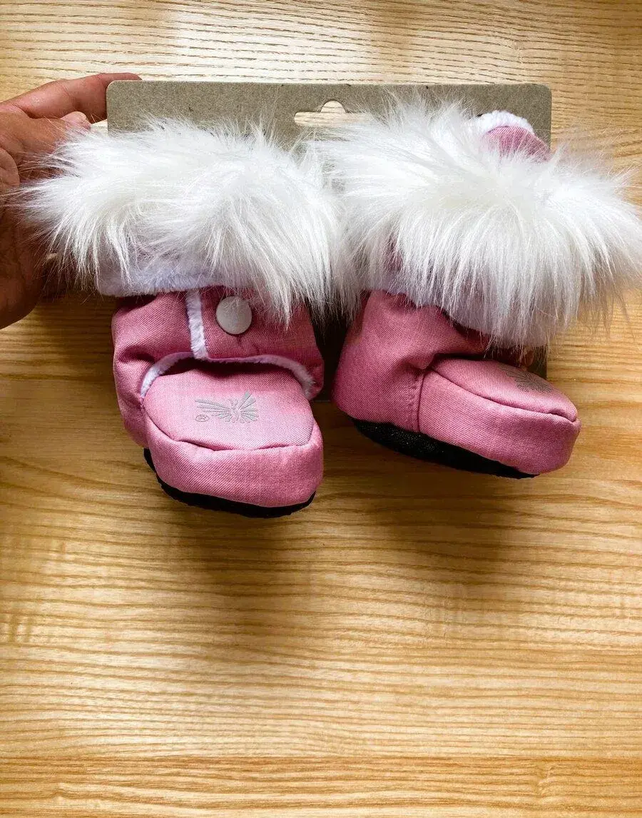 ESITO Softshellové capáčky Snow růžová/bílá; dvojčata