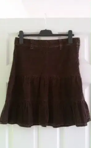 Hnědá manžestrová sukně H&M
