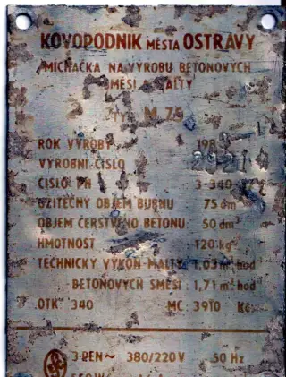 Míchačka Kovopodnik m. Ostravy