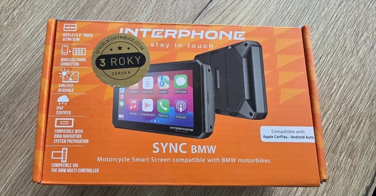 Interphone SYNC55 BMW – CarPlay / Android Auto – záruka