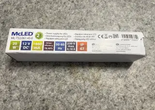 LED napájecí zdroj McLED 12VDC 1,67A 20W pro led pásek