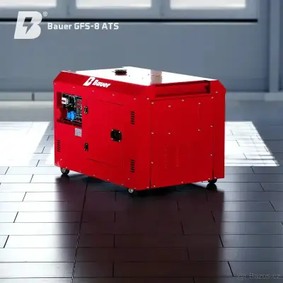 Záložní zdroj BAUER 8 kW ATS – farma, dílna, provoz