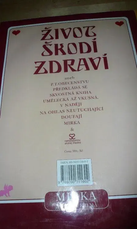 Kniha Život škodí zdraví, Mirka Věrčáková