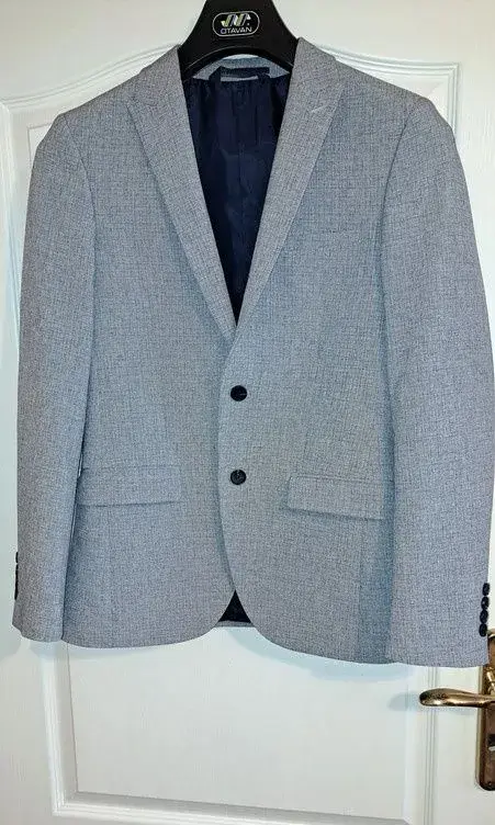 Sako svetlešedé skinny fit 46