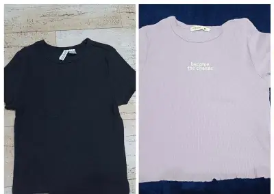 Dívčí triko, crop-top vel. 158/164