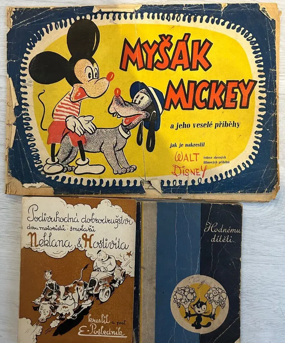 Staré komiksy/příběhy s obrázky, ceny v textu: