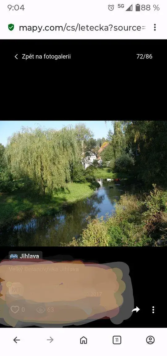 Zájem o koupi malého pozemku u řeky Jihlavy