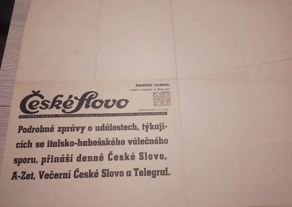 České Slovo - mimořádné vydání