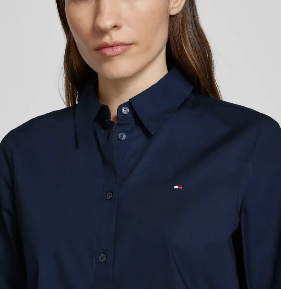 TOMMY HILFIGER DÁMSKÁ KRÁSNÁ BAVLNĚNÁ KOŠILE XL 44(L)