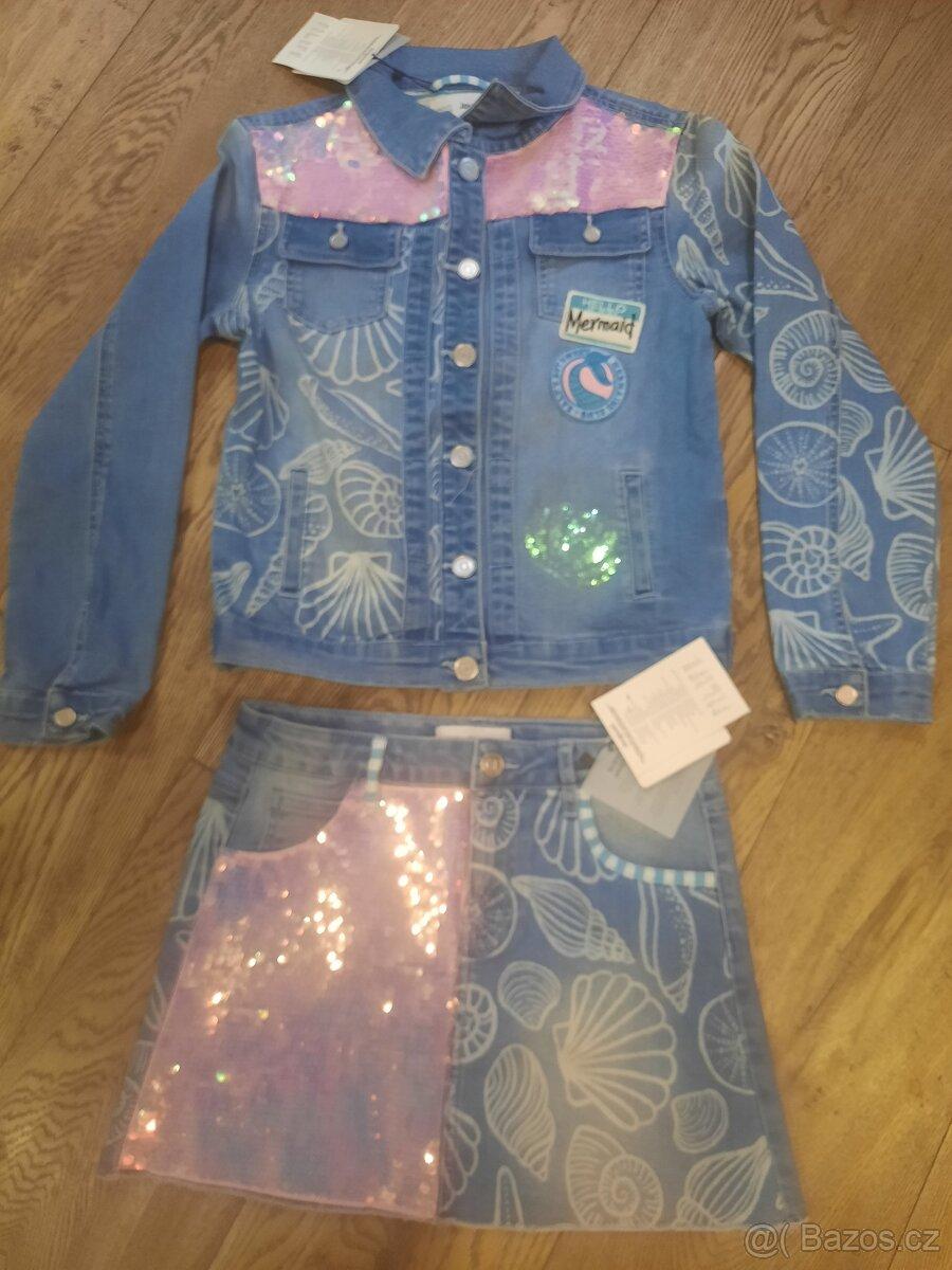 NOVÝ jeans komplet Desigual vel 146/152