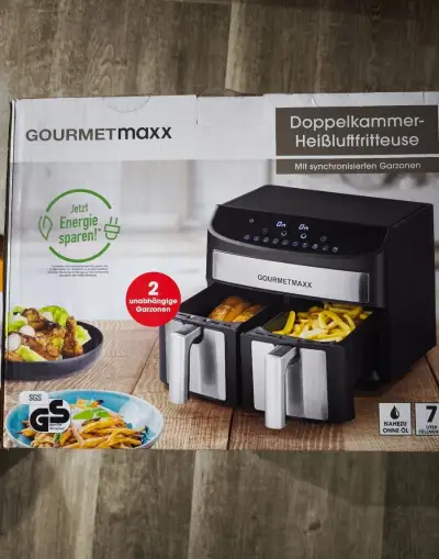 Dvoukomorová horkovzdušná fritéza GOURMETmaxx