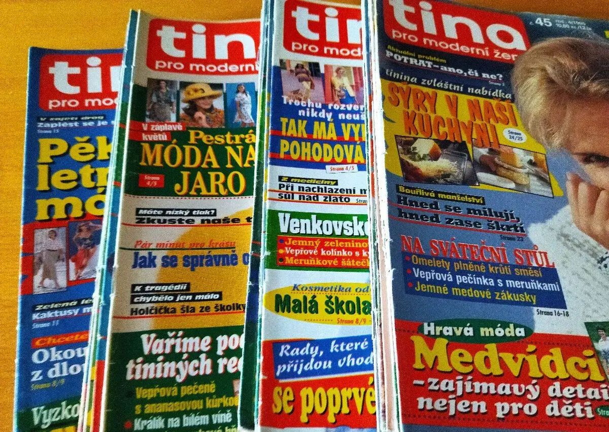 Tina a Katka, Knih.květy, Hobby,Magazín Dnes,Zdraví,Gurmet