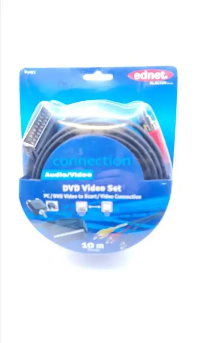 DVD/ VIDEO sada ednet.-AV(3xCINCH)/ SCART kabel, 10m